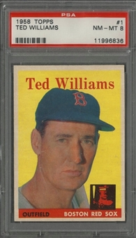 1958 Topps #1 Ted Williams – PSA NM-MT 8